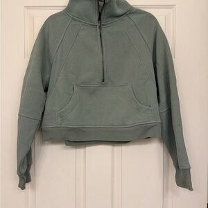 Sage Green Half-Zip Sweatshirt